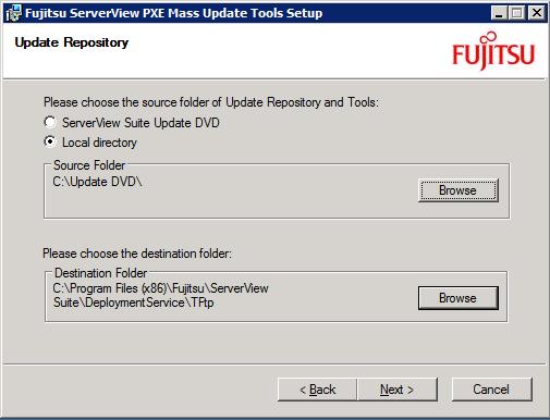 PXE-basiertes Massen-Update (mit Update Manager) 4. Klicken Sie auf Next. Der Dialog Update Repository wird geöffnet.