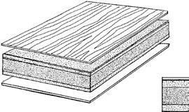 Furnier Furnier ist dünn geschnittenes Massivholz mit einer Dicke von bis zu 8 mm.