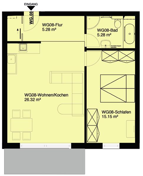 Residenz Am Fahrenberg Wohnung 08 1. OBERGESCHOSS Balkon 1.