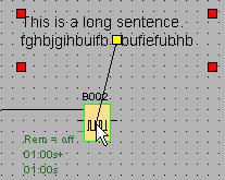 Tutorial 3.3 Simulation eines Schaltprogramms Wenn ein Funktionsblock oder ein aufgetrennter Anschluss mit einem Kommentar verknüpft ist, wird sein Rahmen grün dargestellt.