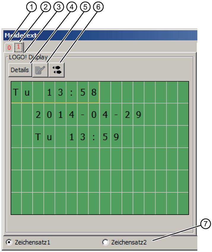 Tutorial 3.3 Simulation eines Schaltprogramms Standardansicht In der folgenden Anzeige sehen Sie die Standardansicht mit dem LOGO!