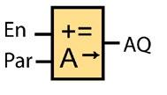 Nachschlagen 5.3 Sonderfunktionen 5.3.3.8 Mathematische Funktionen Kurzbeschreibung Der Block "Mathematische Funktionen" berechnet den Wert AQ einer Gleichung aus benutzerdefinierten Operanden und Operatoren.