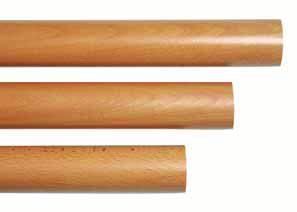 HOLZHANDLAUF ø 42 MM Montagefertiges, verschraubbares Handlaufsystem 2-fach DD-lackiert Handlaufø42mm,Buchegedämpft,ohneNut pro Stk.