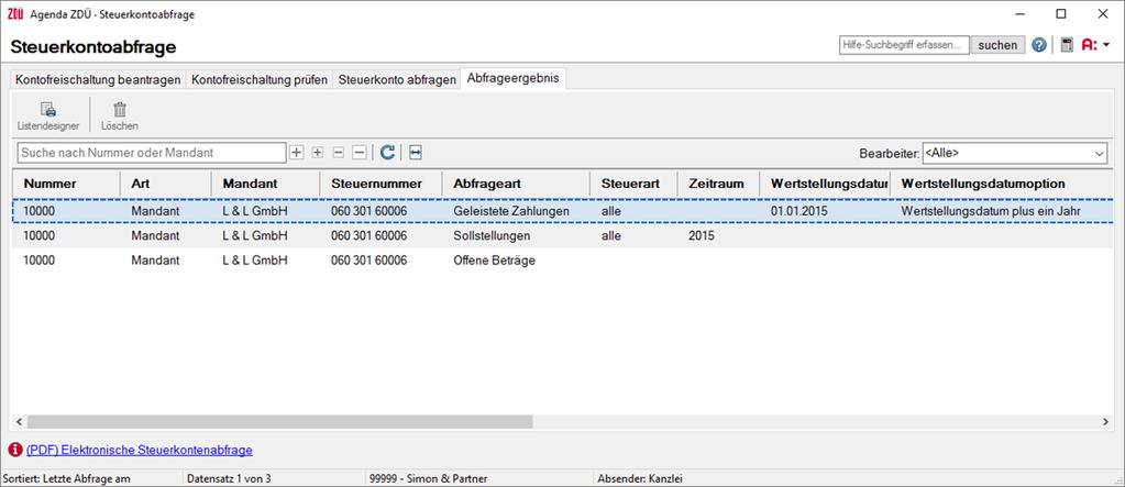 Seite 14 3.7. Abfrageergebnis ansehen 1.