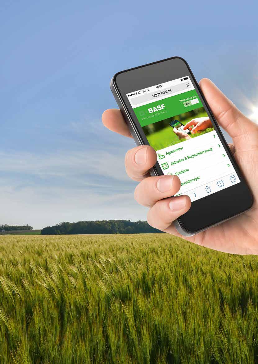Surfen Sie mobil auf m.agrar.basf.at Mobil in Ihrer Hand Bestens und persönlich informiert egal wann und wo.