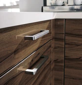 High-gloss laminate doors with vertically rounded surfaces and horizontal, matching edges the successful recipe for a beautiful,