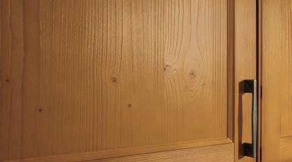 The knotted effect gives this door with solid frame and veneered infill panel its distinctive character.