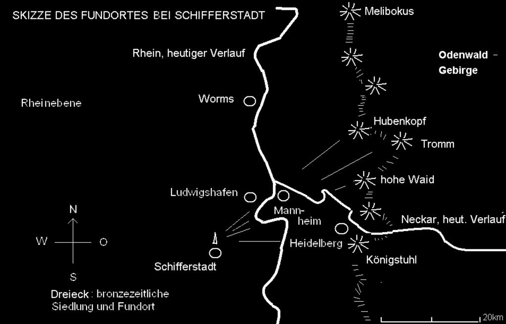 Allgemeinwissenschaften sich die westlichen Grenzberge des Odenwaldes, die als Richtungsweiser der Aufgänge der Sonne bei Sommersonnenwende und auch der Mondaufgänge zur Wintersonnenwende gedient