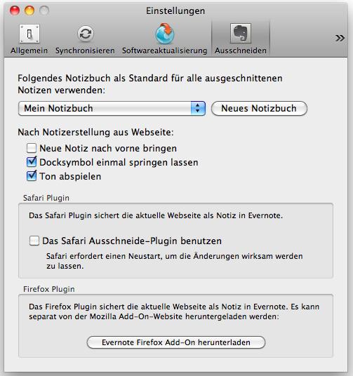 Bevor Sie eine Datei in Evernote für Mac speichern können, müssen Sie zuerst ein neues Notizbuch in Evernote erstellen.