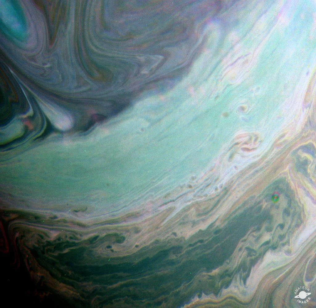 Saturns Stürmische Atmosphäre in Falschfarben Kevin M. Gill 20.07.