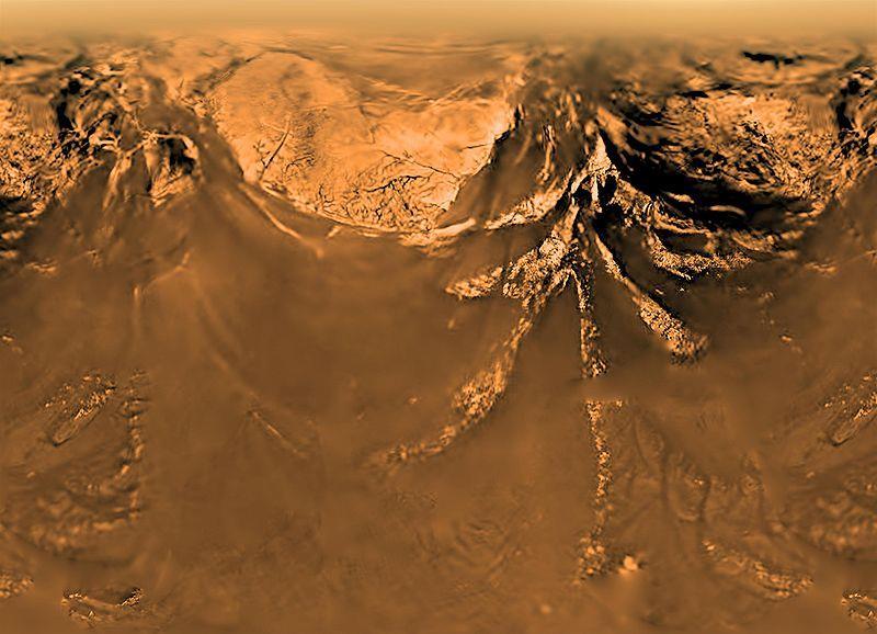 Titan Aus Huygens-Bildern zusammengesetzte Aufnahme des
