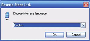 A Rosetta Stone installieren Windows: Legen Sie die Anwendungs-CD-ROM von Rosetta Stone ein. Wählen Sie die Sprache der Anwendungsoberfl äche aus.