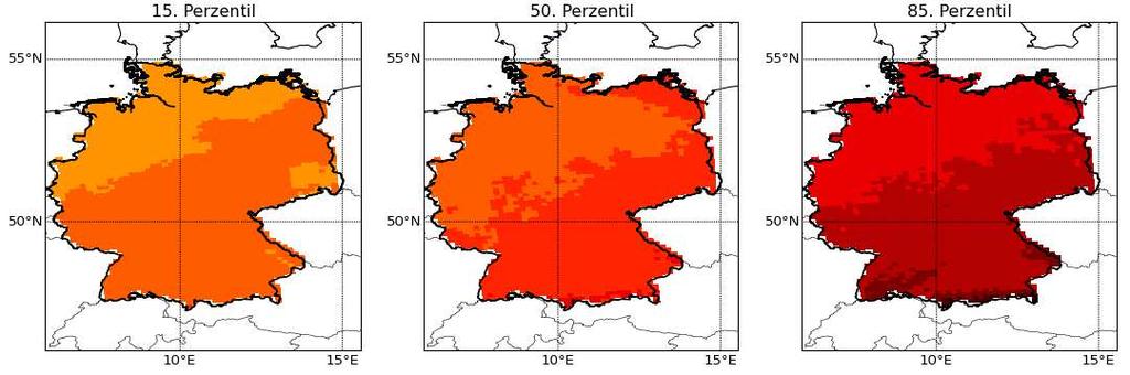 5, Alpenregion stärkere Erwärmung 2021-2050 ferner Zeithorizont: deutliche Erwärmung zwischen 2.