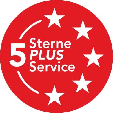 Der 5 Sterne Plus Service Direkte telefonische Erreichbarkeit in 92% der Fälle ohne Warteschleife Schnell, sauber, zuverlässig Erledigung binnen 10 Tage nach Materialverfügbarkeit Kostensicherheit