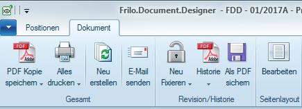 Frilo.Document.Designer Seitenlayout Jedem Dokument ist ein eigenes Seitenlayout zugewiesen. Das Seitenlayout eines Dokumentes kann als Vorlage für andere Dokumente gespeichert werden.