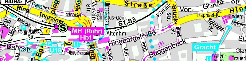 Infrastruktur Mülheim a. d. Ruhr, Gaußstr.