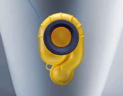 Reed-Kontakt zur Programmeinstellung von außen (Zubehör) Nutzer Sensor im Siphon 24 h Hygienespülung COMPACT LC über dem Urinal platziert Vorteile: Hygienische