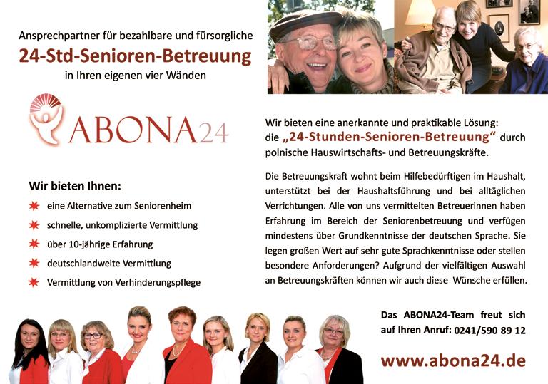 Senioren helfen Senioren Martinstraße 10-12, 52062 Aachen Paul Pressler, Udo Krohn-Grimberghe, Tel.: 0241 4504826, Fax: 0241 54604, udo.krohn-grimberghe@betreuungsverein-aachen.