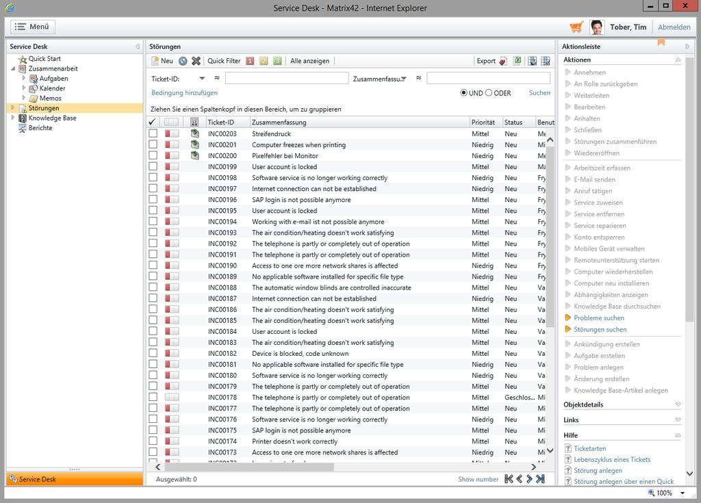 2 Use Case Starten Sie auf SRVWSM001 die Konsole von Tim über den