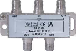 20 db - return loss / decoupling: > 20 db - Impedanz: 75 Ohm - impedance: 75 Ohm 3-fach / 3-way 1 Stück / piece 74 9311 000 MHz - Verteiler geeignet für: GA- / BK-Anlagen - splitter for CATV -