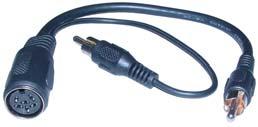 Stecker auf 3x Cinch-Stecker (2x Audio-Stereo + Video) DIN 6-pin plug to 3x Cinch plug (2x audio-stereo + video) - 6polig - Stereo - 6-pin - stereo - geschirmte Leitung -