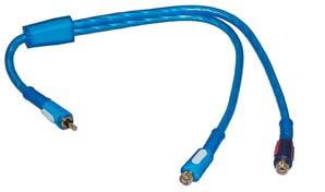 Cinch-Y-Adapterkabel Cinch-Y-adapter cable Geschirmtes Cinch-Y-Kabel mit angespritzten Steckern. Länge der Y-Aufteilung: 15 cm Shielded cinch-y-cable with moulded plugs.
