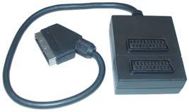 Scart auf Cinch Adapter Scart to Cinch adapter Scart-Stecker auf 3x Cinch- (stereo Audio + Video), RGB