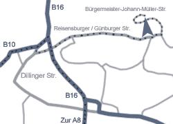 Anreise mit der Bahn Der Anreisebahnhof zum Schloss Reisensburg ist Günzburg. Die Bahnstation Günzburg liegt auf der Strecke Stuttgart - Ulm - Augsburg - München.