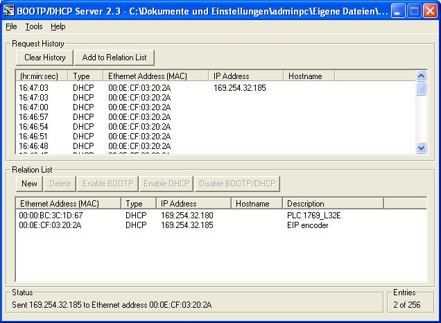 html Der DHCP Server muss sich im gleichen Netz befinden wie der Drehgeber.