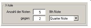 Suchen Sie einen Notenwert, der die gewünschte Dauer repräsentiert. Im Beispiel oben würden zwei Viertel, vier Achtel oder acht Sechzehntelnoten funktionieren.