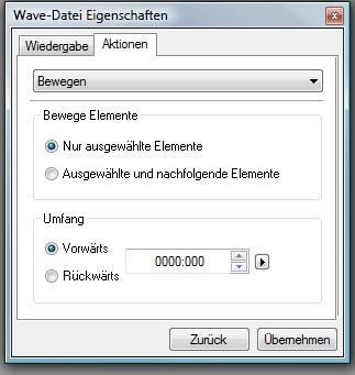 Nur ausgewählte Elemente Bewegt nur die ausgewählten Dateien. Ausgewählte und nachfolgende Elemente Bewegt die ausgewählten und darauf folgenden Dateien.