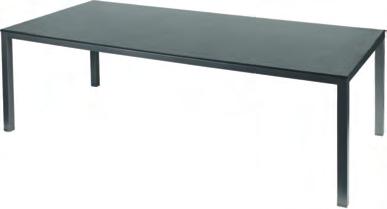 Tisch LOFT Stahl, HIP-Tischplatte, Granit-Optik hell 180 x