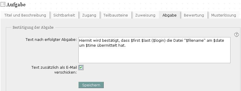 Kursbausteine Abbildung 3-60 Abgabe der Ergebnisse Für die Abgabe einer Lösung durch den Studierenden erscheint diesem ein entsprechender Button in seinen Kursunterlagen.