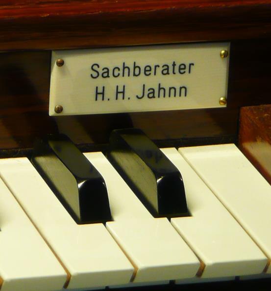 Jahnns letzte und größte Orgel mit eigenen Vorstellungen von Mensuren,