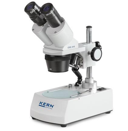 Stereomikroskop OSE-4 Mit weißem Ständereinsatz 04 OSE 416/417 EDUCATIONAL LINE Das kleine Robuste für Schule, Ausbildungsstätte und Werkstatt Mit schwarzem Ständereinsatz Merkmale Das OSE-4 ist ein