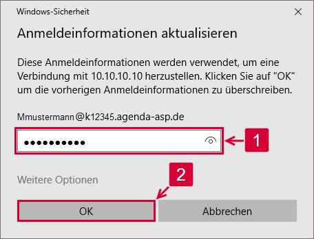 Anmeldeinformationen in der Remotedesktopverbindung gespeichert haben, können Sie die gespeicherten Anmeldedaten