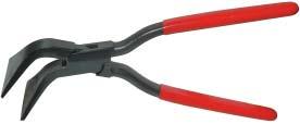 Special seaming pliers, with 4 angle, forged, with box, mouth and jaws quenched and tempered, slightly rounded edges, red plastic coated