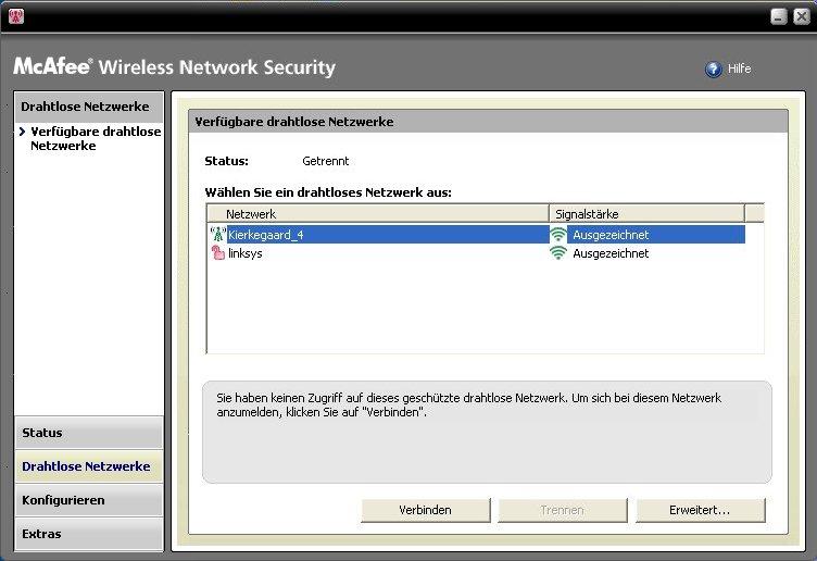 Kapitel 41 McAfee Wireless Network Security 311 4 Klicken Sie im