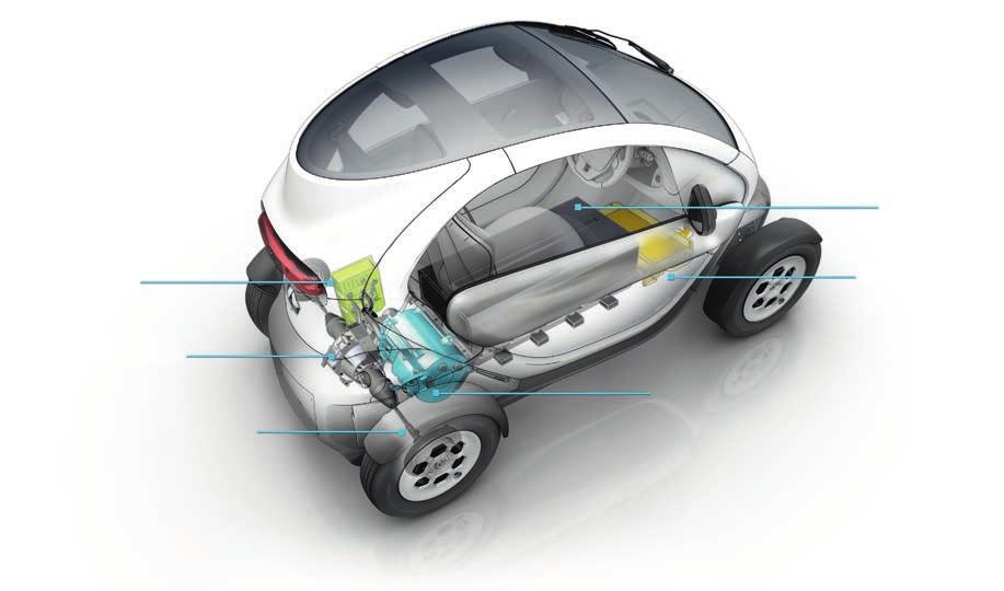 Modellen von Renault finden Sie im Instrumenten träger eine Anzeige für den aktuellen Energieverbrauch, für die verbleibende Reichweite und für die Batterieladung.