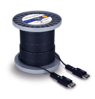 Fiber Optic Solutions CT-DFO-DVI DVI 4K Glasfaser Extension Kabel Single Link DVI-D via Fiber bei 4K / UltraHD / 2160p @60Hz und 4:4:4 Vorkonfektionierte Kabellängen verfügbar: Von 10,6m bis 304,8m