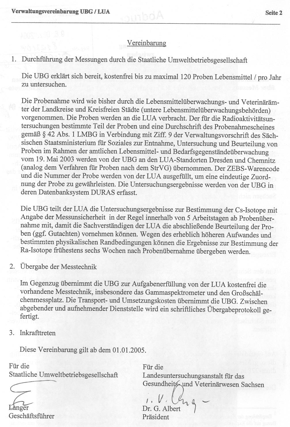 VerwaltungsvereinbarungUBGI LUA Seite 2 Vereinbarung 1.