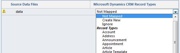 Define delimiter settings: 27 Select type of data map: by default automatic data mapping,