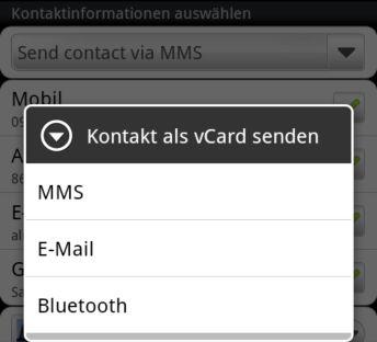 78 Kontakte Senden von Kontaktinformationen als eine vcard Sie können Ihre eigenen Kontaktinformationen oder jeden anderen Kontakt auf dem Telefon ganz einfach freigeben. 1.