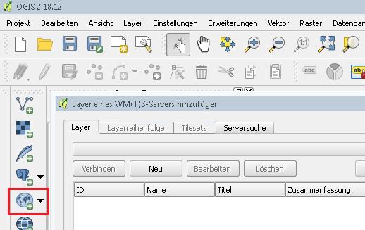 1 Quantum GIS Einbinden eines neuen WMS Um einen WMS in QGIS nutzen zu können, muss dieser bei erstmaliger Verwendung eingebunden