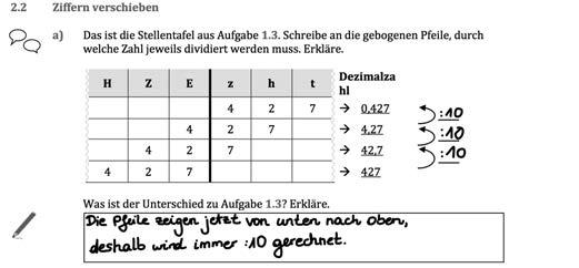 Handreichungen Baustein D4 A Ich kann Dezimalzahlen mit Zehnerzahlen 87 : 145 2.2-2.3 Üben (18-20 Minuten zzgl.