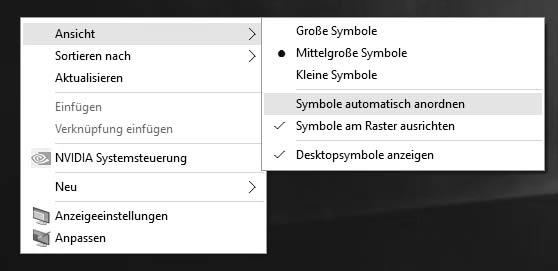 Die Symbole stellen üblicherweise ein Programm, einen Ordner oder eine Datei dar. Der Desktop ist in diesem Fall der Speicherort dieser Datei.
