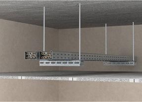 Pendelabhängung Kabelrinnen für SKS6 Auch zur Unterstützung von bestehenden Trassen Dübel kontrollieren!