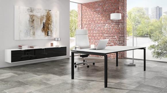 Solos - Leichtigkeit und Eleganz. Verleiht Büroräumen jeglicher Größe dank der reduzierten Konstruktionsweise eine offene Atmosphäre.