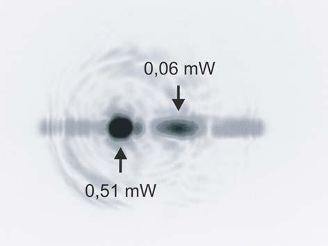 7.3. Adaptiver diffraktiver Strahlablenker 99 (1. Ordnung) Abb. 7.23: Ablenkung in die erste Beugungsordnung des diffraktiven Flüssigkristall- Gitters.