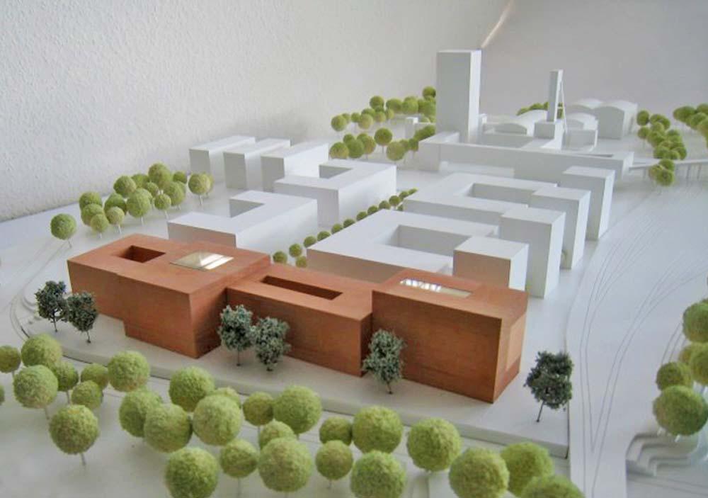 Essens Kreativquartiere Neubau des Fachbereichs Gestaltung auf Zollverein Die Fertigstellung ist für das Jahr 2012 geplant.